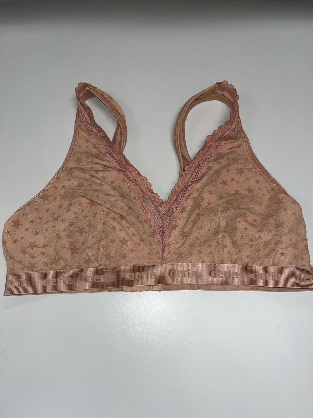 aerie Star Lace Bralette - Blush Pink XL